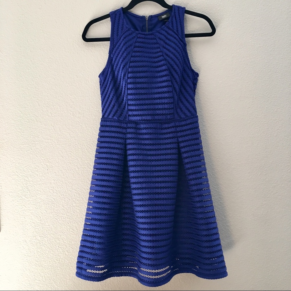 NWT! Blue Stripe Patterned Dress